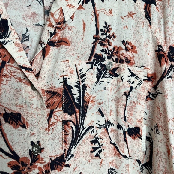 Free People It's A Vibe Button Down Shirt Floral Small - Picture 7 of 12